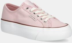 Calvin Klein sportcipő VULC FLATFORM CTN LOGO TAG rózsaszín, YW0YW01838 - rózsaszín Női 37