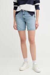 Tommy Hilfiger pamut farmer rövidnadrág sima, magas derekú, WW0WW45505 - kék 27