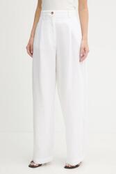 Tommy Hilfiger nadrág fehér, magas derekú széles, WW0WW45780 - fehér 40