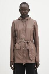 Rains rövid kabát Curve Jacket W3 barna, átmeneti, 12100.110 - barna S