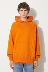 Vans pamut melegítőfelső Premium Classics LX Hoodie Fleece narancssárga, férfi, sima, kapucnis, VN000GZ152K1 - narancssárga L