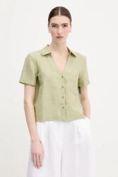 Benetton lenvászon ing galléros, zöld, regular, 5YPVDQ0BX - zöld XL