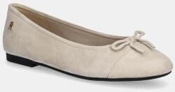 Tommy Hilfiger velúr balerina TOE CAP SUEDE BALLERINA - bézs Női 40