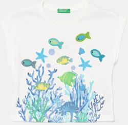 Benetton gyerek pamut póló fehér, 3I1XG10JH - fehér 98 - answear - 5 790 Ft
