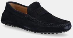 Hackett London velúr mokaszin DRIVER LOAFER sötétkék, HMS21485 - sötétkék Férfi 42