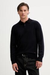 Paul Smith gyapjú pulóver könnyű, sötétkék, M2R-303Z-T21861 - sötétkék L