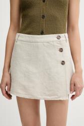 Pepe Jeans szoknyanadrág bézs, sima, közepes derékmagasságú, PL901224 - bézs L