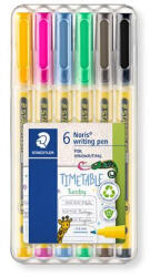 STAEDTLER Tűfilc készlet, 0, 6 mm, STAEDTLER "Noris® 307", 6 különböző szín (TS307SB6) - bestoffice