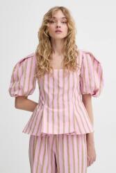 Stine Goya blúz pamutból rózsaszín, női, mintás, SG-SS25-T055-2344 - rózsaszín L