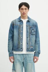 Evisu farmerdzseki 2-tone Denim w Inserted Daicock átmeneti, 2ESHTM5DJ1041 - kék L