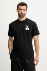 47 brand pamut póló MLB Los Angeles Dodgers fekete, nyomott mintás, BB012TMBECT657654JK - fekete XL