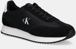 Calvin Klein Jeans sportcipő RETRO RUNNER LACE UP NY-SU fekete, YM0YM01325 - fekete Férfi 44