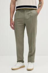 GUESS nadrág vászonkeverékből MAX zöld, egyenes, 5GHB17 2310Z - zöld 48