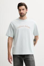 Calvin Klein Jeans pamut póló szürke, nyomott mintás, LV04RC225G - szürke XL