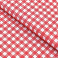 Goldea teflon szövet terítőknek - piros kockás 160 cm
