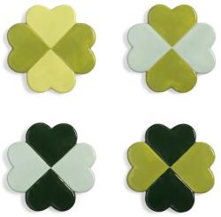 &k amsterdam alátétkészlet lucky clover 4 db zöld - zöld Univerzális méret