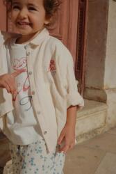 Konges Sløjd gyerek ing pamutból RHW X KS BELLA SHIRT GOTS bézs, Rosie Huntington Whiteley KS103591 - bézs 104