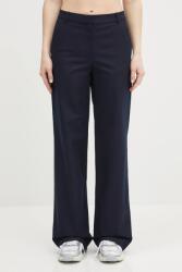 APC A. P. C. pamut nadrág pantalon margaret női, sötétkék, magas derekú széles, COHFU. F08476 - sötétkék 34