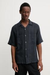 Barena Venezia len ing Camicia Mola galléros, sötétkék, relaxed, CAU5073.3144 - sötétkék 48