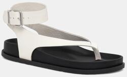 Tommy Jeans bőr szandál TJW ANKLE STRAP SANDAL bézs, EN0EN02873 - bézs Női 38
