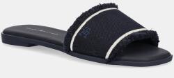 Tommy Hilfiger papucs FRINGE CANVAS FLAT SANDAL sötétkék, FW0FW08908 - sötétkék Női 37