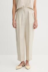 United Colors of Benetton nadrág vászonkeverékből - bézs 38