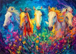 Enjoy - Puzzle Galop luminos - 1 000 piese Puzzle