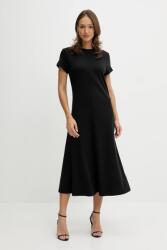 Tommy Hilfiger pamut ruha fekete, maxi, harang alakú, WW0WW46710 - fekete M