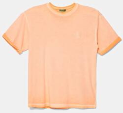 Benetton gyerek pamut póló narancssárga, melange, 3085C10P9 - narancssárga 168