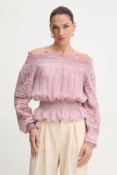 GUESS felső selyemkeverékből AUDREY rózsaszín, mintás, W5GH0S WE550 - rózsaszín M