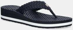 Tommy Hilfiger flip-flop TH CROCHET MID BEACH SANDAL sötétkék, éksarkú, FW0FW08737 - sötétkék Női 40