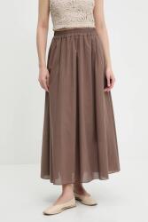 Answear Lab pamut szoknya barna, maxi, harang alakú - barna M/L