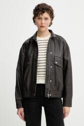 rag & bone bőrdzseki barna, átmeneti, oversize, WAW25P2000LT00 - barna L