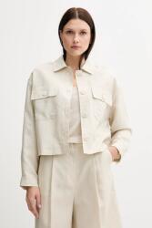 United Colors of Benetton kabát vászonkeverékből - bézs L