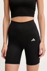 adidas Performance edzős rövidnadrág Optime fekete, sima, közepes derékmagasságú, JP4766 - fekete M