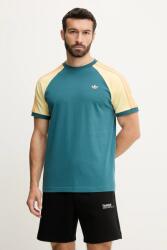 adidas Originals pamut póló Cali Tee türkiz, mintás, KC4961 - türkiz XL