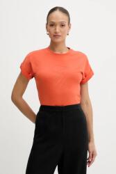 Tommy Hilfiger pamut póló - narancssárga M - answear - 15 490 Ft