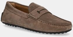 Hackett London velúr mokaszin DRIVER LOAFER barna, HMS21485 - barna Férfi 42