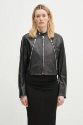 MM6 Maison Margiela bőrdzseki fekete, átmeneti, oversize, S52AM0317 - fekete 38