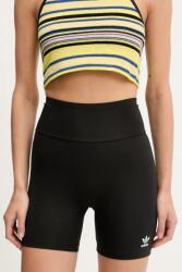adidas Originals rövidnadrág Essential fekete, sima, magas derekú, JY0079 - fekete XS