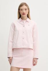 Tommy Jeans pamut kabát rózsaszín, átmeneti, DW0DW20230 - rózsaszín S
