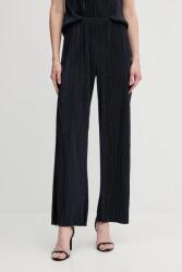 Calvin Klein nadrág sötétkék, magas derekú egyenes, LV044A200G - sötétkék S