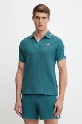 adidas Originals poló Polo Shirt türkiz, nyomott mintás, KC0691 - türkiz XL
