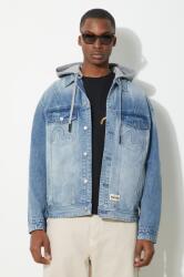 Evisu farmerdzseki Seagull & Evisu Embossed férfi, átmeneti, oversize, 2ESHTM4DJ8080 - kék L