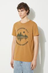 Fjall Raven pamut póló Forest Mirror T-shirt M barna, férfi, mintás, F87045.232 - barna M