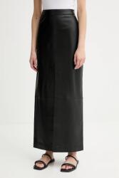 Filippa K bőr szoknya fekete, maxi, egyenes, 31409. FK - fekete 34