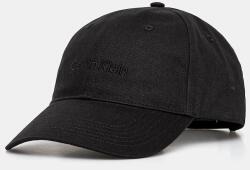 Calvin Klein pamut baseball sapka fekete, nyomott mintás, LV04D5003G - fekete Univerzális méret