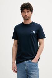 Tommy Jeans pamut póló sötétkék, nyomott mintás, DM0DM21577 - sötétkék M