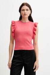 United Colors of Benetton top rózsaszín, 3FMED10A3 - rózsaszín M