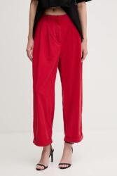 Tommy Hilfiger nadrág piros, magas derekú széles, WW0WW45589 - piros 40